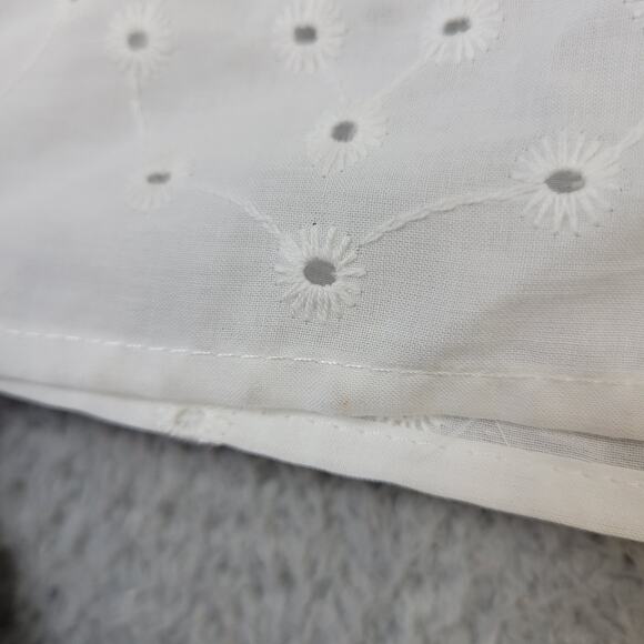 Knox Rose Maxi Dress Wedding Button Front Laced Open Work Embroidered 2X White - Picture 14 of 16